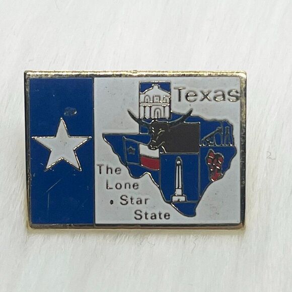 🔮 5/$25 Vintage‎ Texas The Lone Star State Pin - Picture 1 of 2